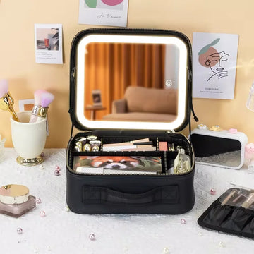 30% Off Travel Makeup Bag with LED Lighted Mirror - COD + Free Delivery