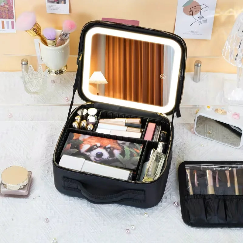 30% Off Travel Makeup Bag with LED Lighted Mirror - COD + Free Delivery