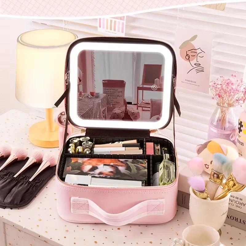 30% Off Travel Makeup Bag with LED Lighted Mirror - COD + Free Delivery