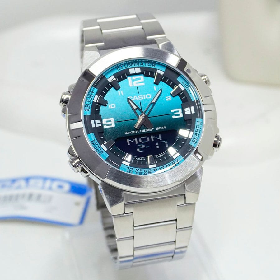 Premium Casio AMW 870D Stainless Steel Band With Box