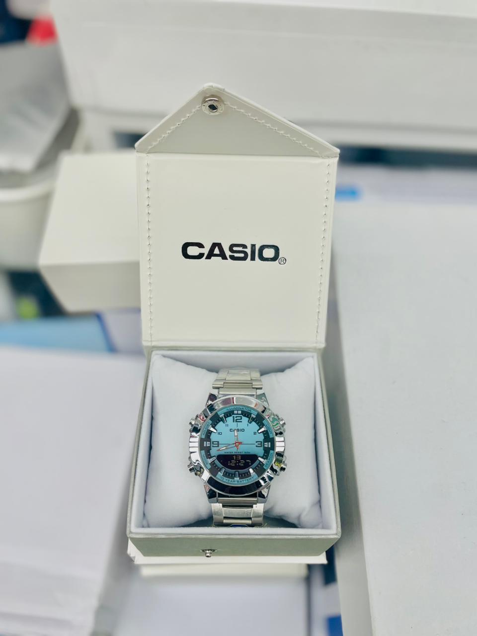 Premium Casio AMW 870D Stainless Steel Band With Box